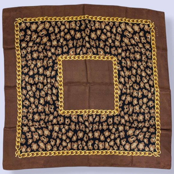 V. Echo 100% Silk Animal Print Scarf - Picture 1 of 9